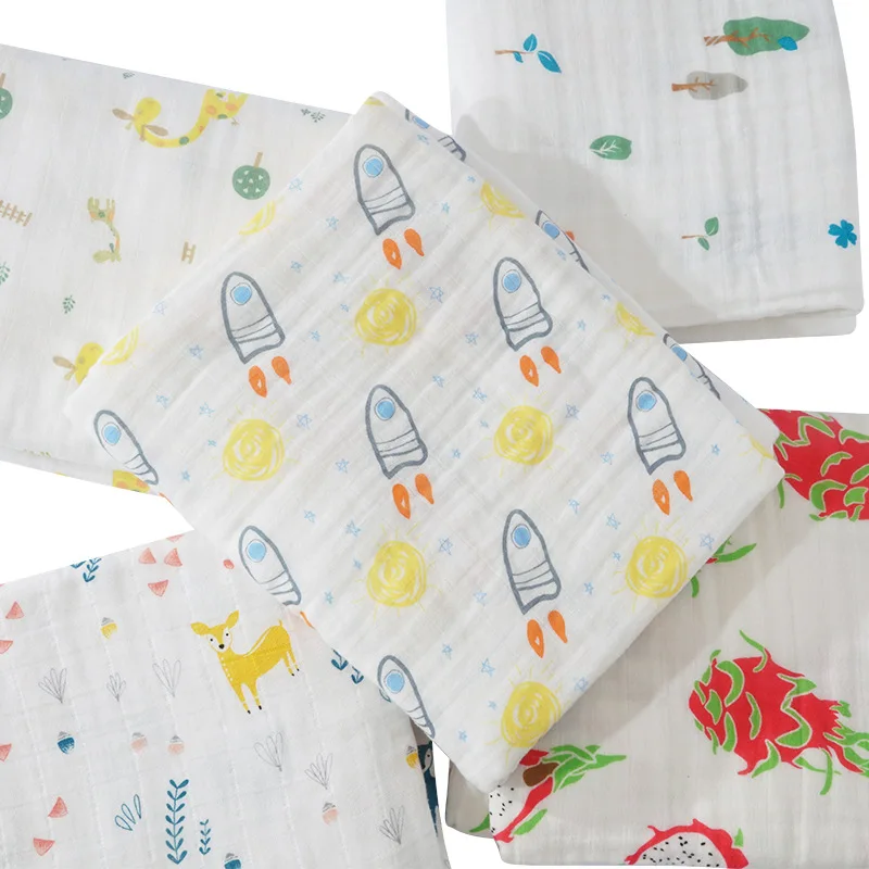 

BABY'S Bath Towel Four Layer Children's Quilt Pure Cotton Gauze Towel Blanket Water Absorbent Bath Towel for Children Baby Blank