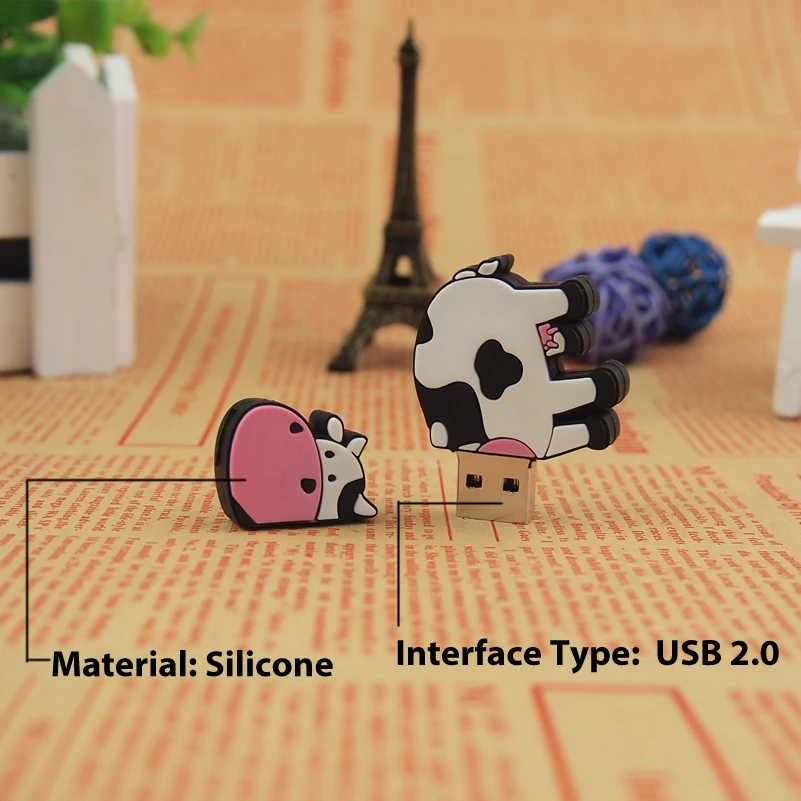 USB флеш накопитель в форме коровы 4 ГБ 8 16 32 64 ГБ|USB флэш-накопители| |