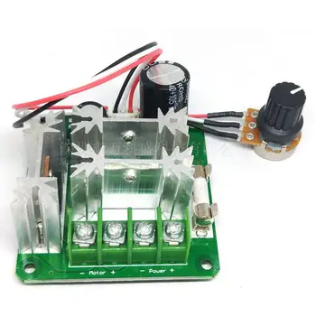 

200pcs/lot DC 6-90V 15A Pulse width PWM DC Motor Speed Controller Governor Speed Regulation Switch Drehzahlregler Schalter