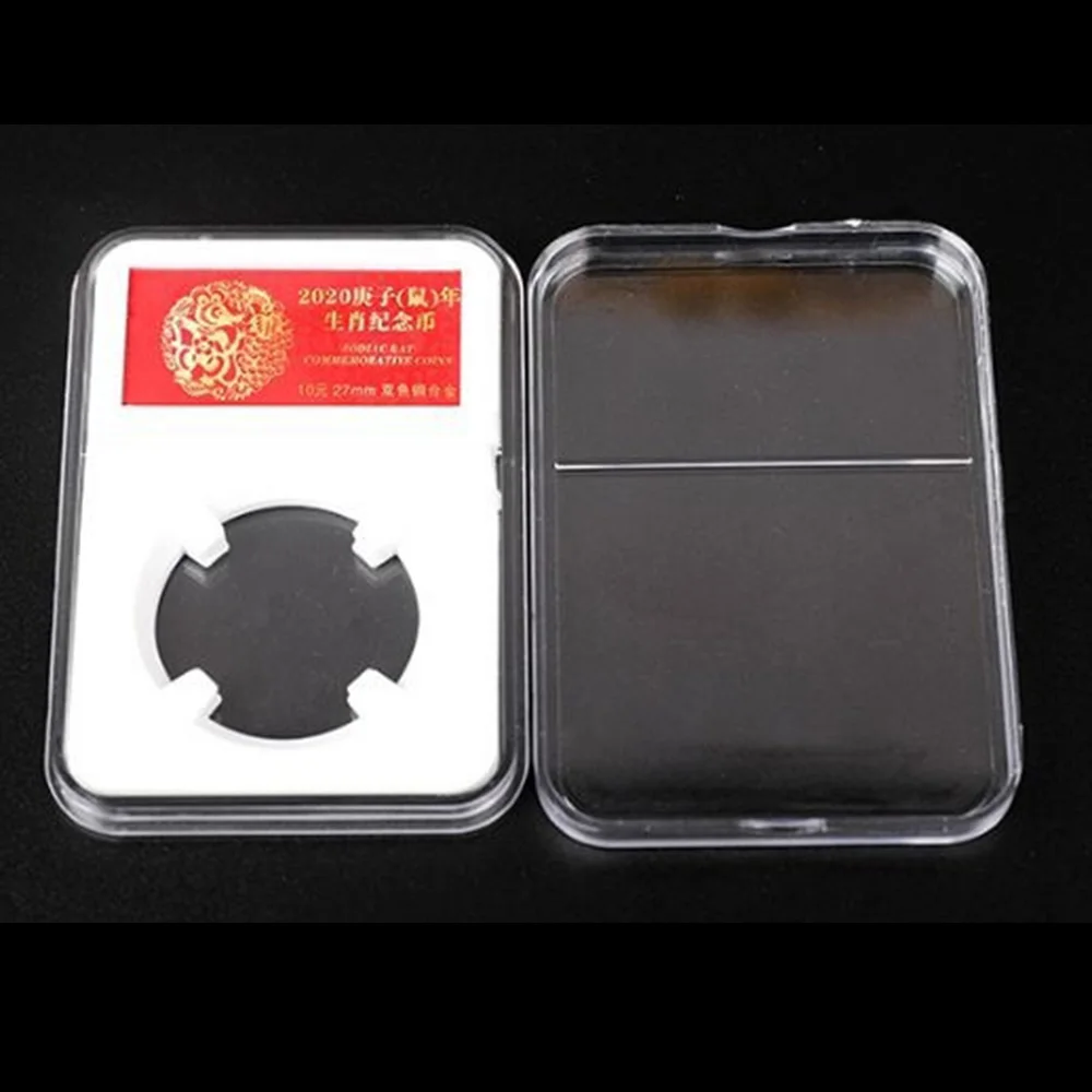 10 шт. памятные коробки для хранения монет со знаком зодиака, 27 мм, коллекционные монеты, защита 5,9*8,5 см, коробка