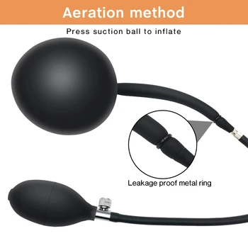 Inflatable Anal Plug Pump Expander Big Butt Plug Prostate Massage Anus Dilator Anal Dildo Buttplug Ass Sex Toys For Women Men 2