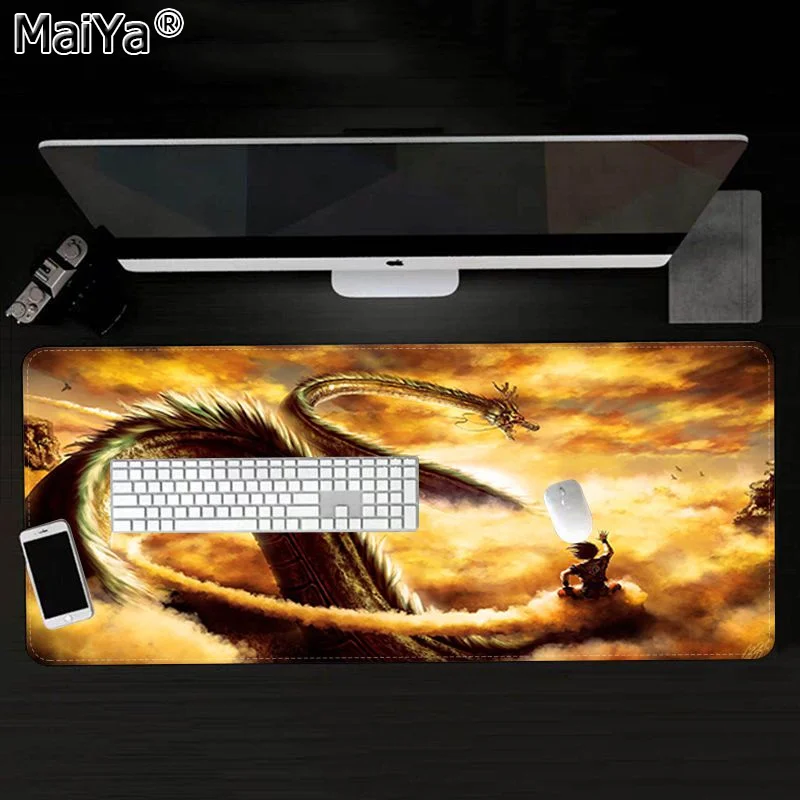Maiya Cool New Dragon Ball Z прочный резиновый коврик для мыши коврик большой коврик для мыши клавиатуры коврик - Цвет: Lock Edge 40X90cm