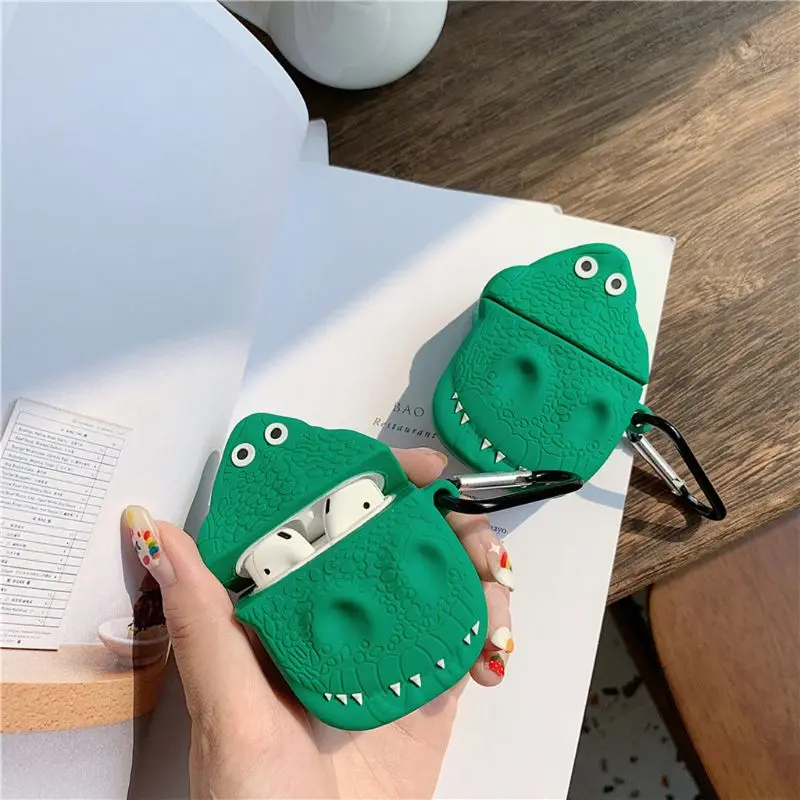Силиконовый защитный чехол Dragon Cover протектор с карабином для Airpods 1/2