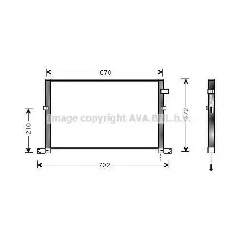 Radiator cond./Ford Mondeo 1.8-3.0/2.0TDCi 02 AVA QUALITY COOLI