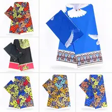 Последний стиль Кенте Анкара Африканский воск печать ткани шелк атласная шифоновая ткань Нигерия Audel ткань хлопок 4+ 2 ярдов YB01