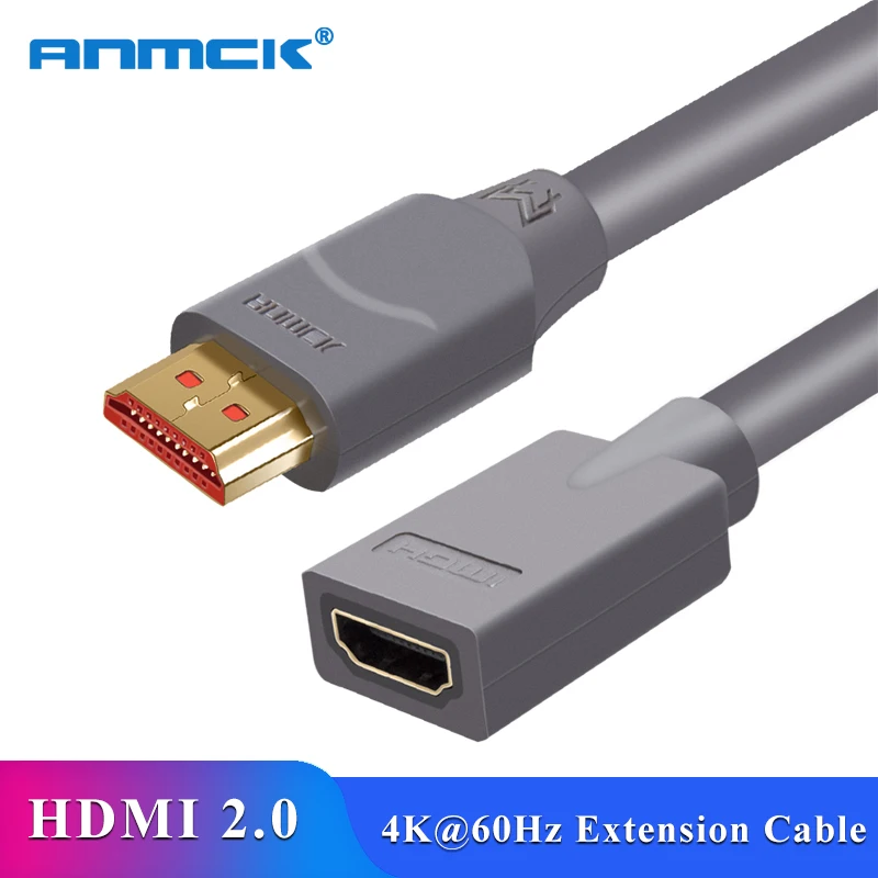 Anmck HDMI Удлинительный кабель 4K 60Hz HDMI 2,0 высокоскоростной HDMI удлинитель мужской и женский кабель для HDTV kingd переключатель PS4/3 1 м 2 м 3 м