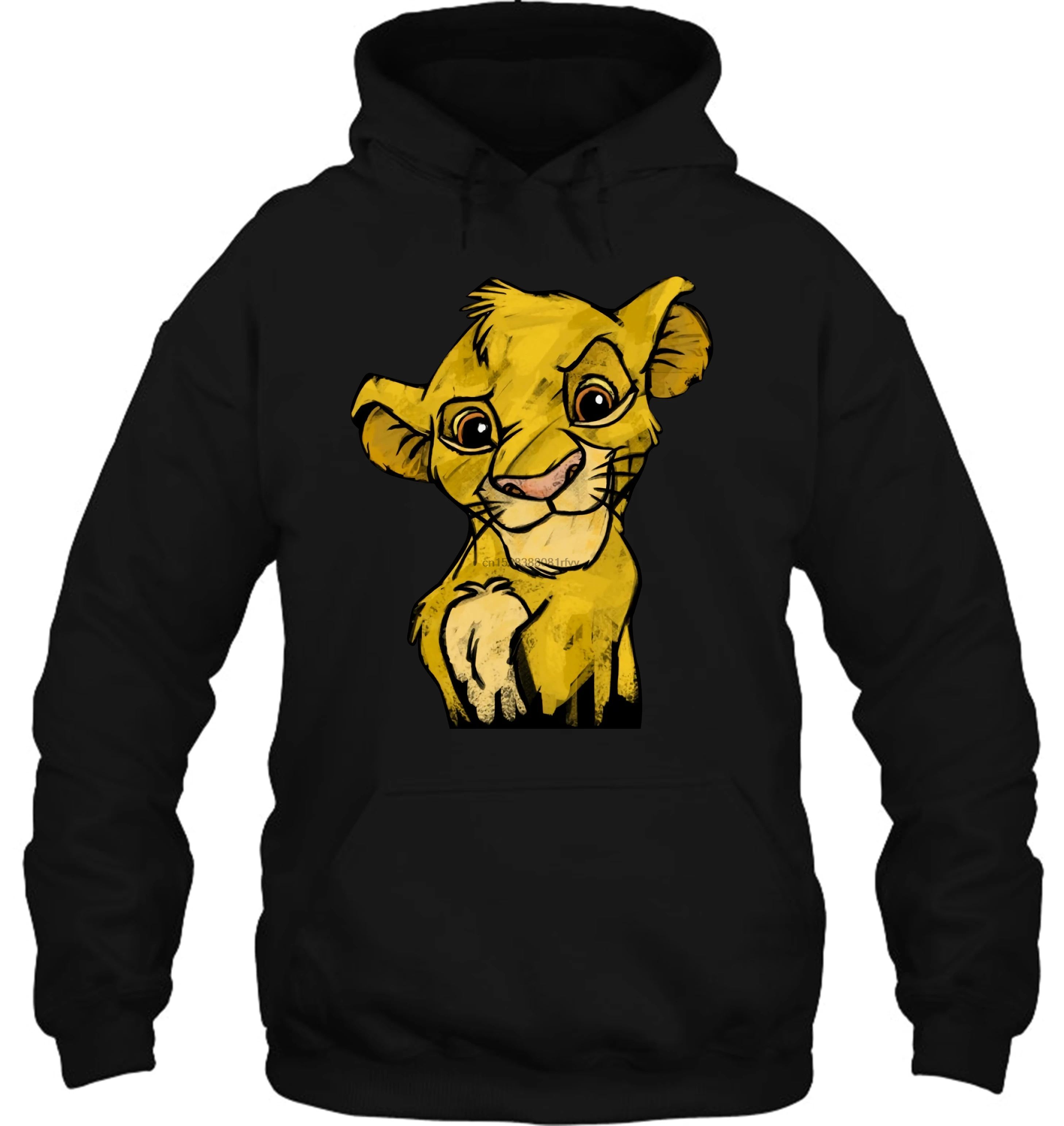 Мужская толстовка с капюшоном Король Лев Simba Smirk графическая женская уличная одежда