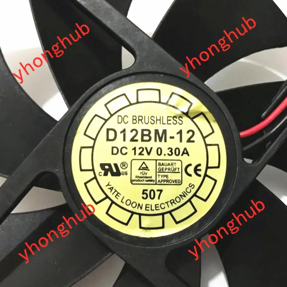 Настольный вентилятор Y.L постоянный ток 12 В 120 А 120x25 мм 2 проводной серверный