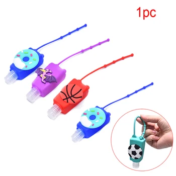 

30ml Empty Hand Sanitizer Bottle Animal Ball Silicone Bath Baby Shower Hand Sanitizer Holder 1pc Random