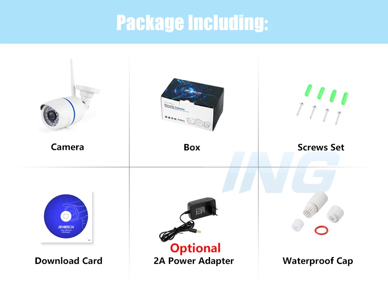 H.265 WIFI 3MP / 1080P Waterproof Bullet IP Camera 24LED Night Vision Outdoor Security CCTV Camera w/ SD Card Slot(Seetong