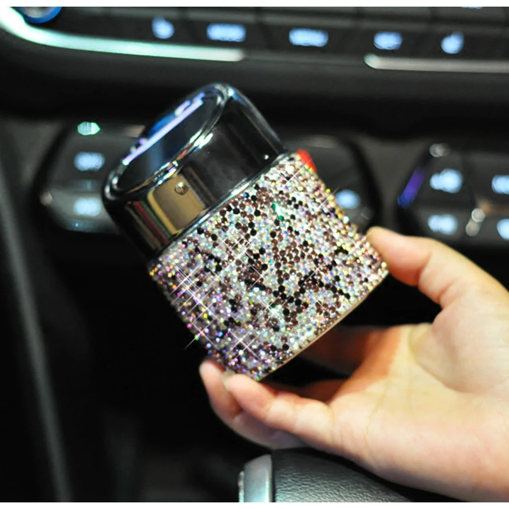 Пепельница Bling автомобильные универсальные принадлежности для автомобиля для дома пепельница многоцелевой Алмазный металл белый розовый фиолетовый