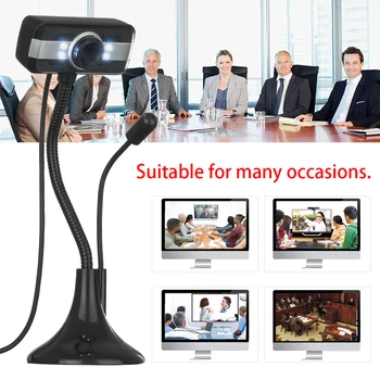 

Rotatable USB 2.0 HD Webcam Camera MIC Computer PC Laptop Desktop Video And Microphone UK HD 480P Computer Webcam