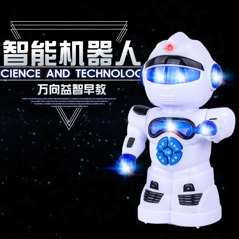 

Multi-functional Electric Universal Rotating Lights Story Smart Robot Toy Astronaut Singing Dancing Toy