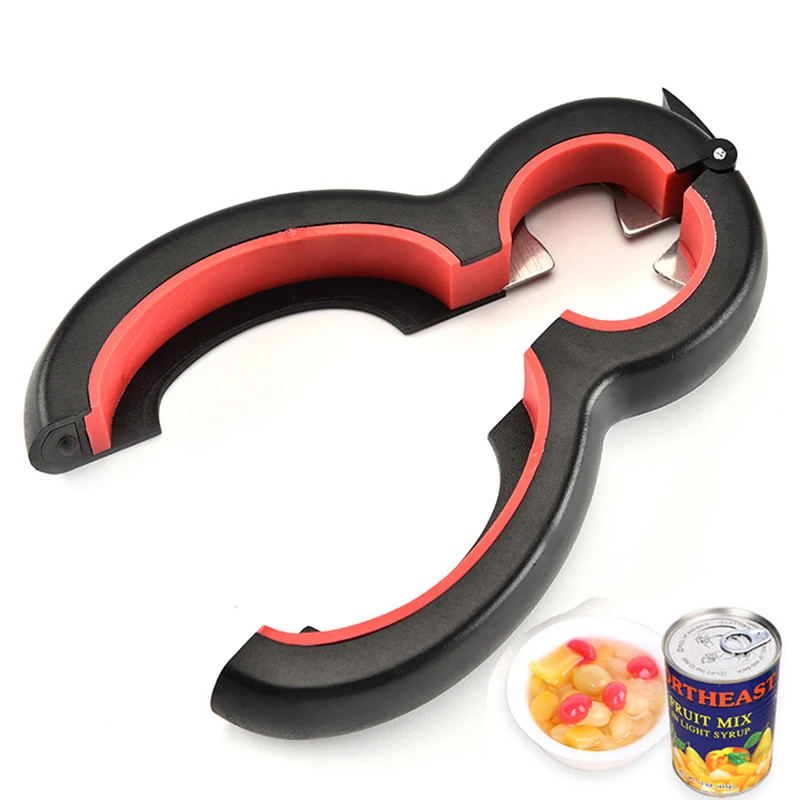 

6 in 1 Multi Function Can Opener Beer Bottle Opener All in One Jar Gripper Beer Lid Twist Off Jar Wine Opener Claw Dropshipping