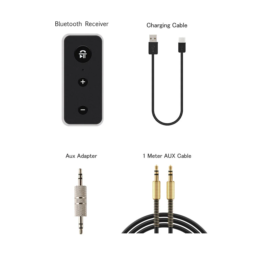Bluetooth 5,0 приемник автомобильный комплект стерео музыка 3,5 мм AUX Jack Hifi аудио беспроводной громкой связи адаптер для наушников динамик с микрофоном