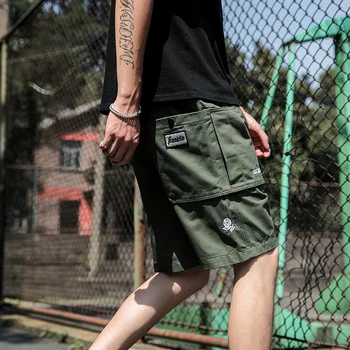 

Cargo Shorts Men's Summer Hip Hop Rap Casual breechcloth High Quality Brand 100% Cotton scanties Harajuku Streetwear Short Pants