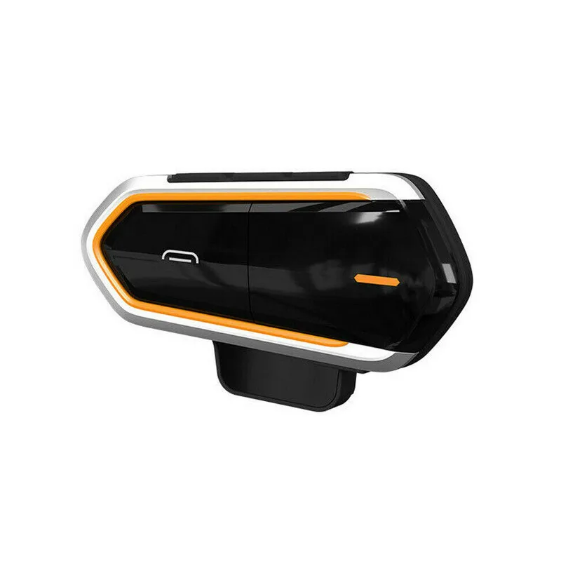 Black orange Водонепроницаемый QTBE6 1000 м Bluetooth переговорные Мотоцикл шлем домофон гарнитура Мода - Цвет: Black orange