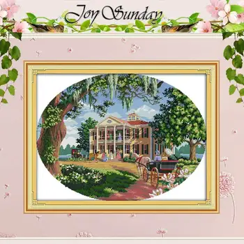 

South Estate Patterns Counted Cross Stitch 11CT 14CT Cross Stitch Set Wholesale Scenery Cross-stitch Kit Embroidery Needlework