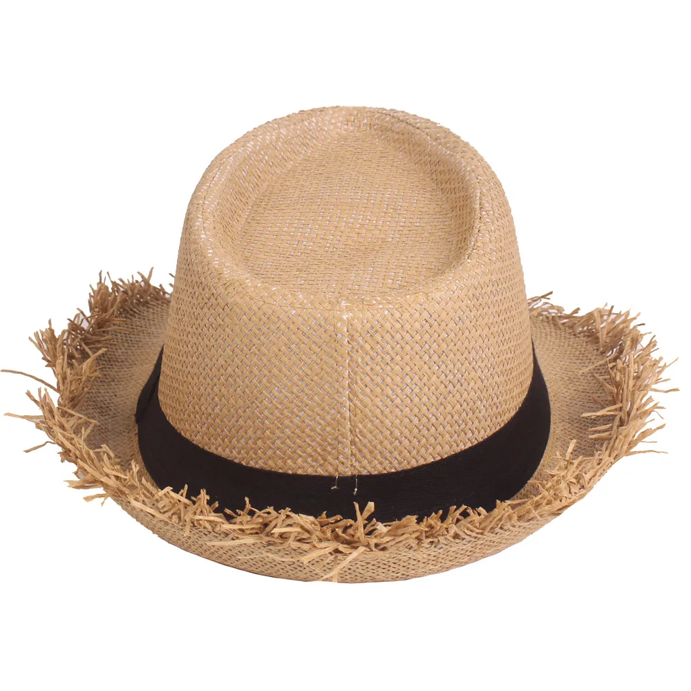 Men's Sun Hat Summer Anti Jazz Solid Color Breathable Straw Outdoor Travel sun hat sun protection hat