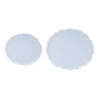 

Crystal Epoxy Resin Mold Round Tray Casting Silicone Mould Handmade DIY Crafts AXYD