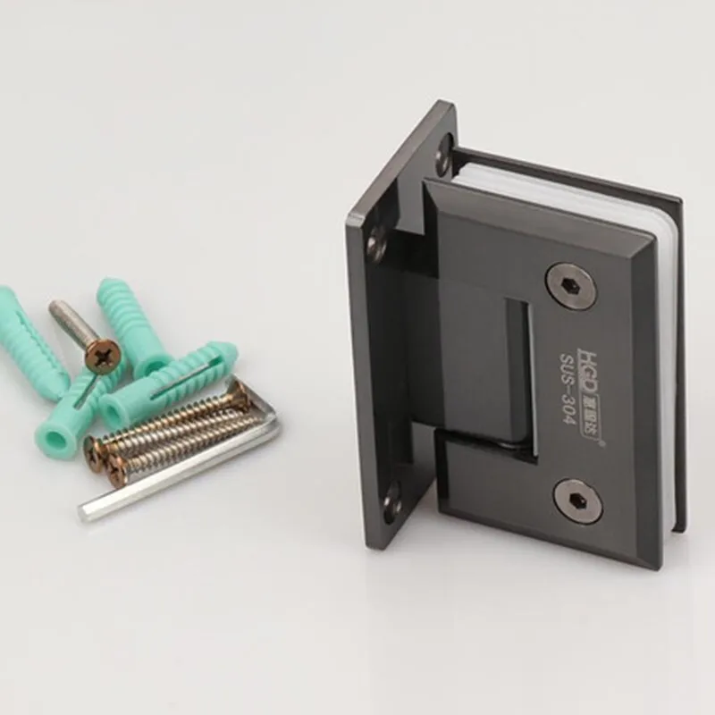 Solid precision cast 304 stainless steel glass door hinge bathroom clip glass door hinge 90 degrees(DG33350)