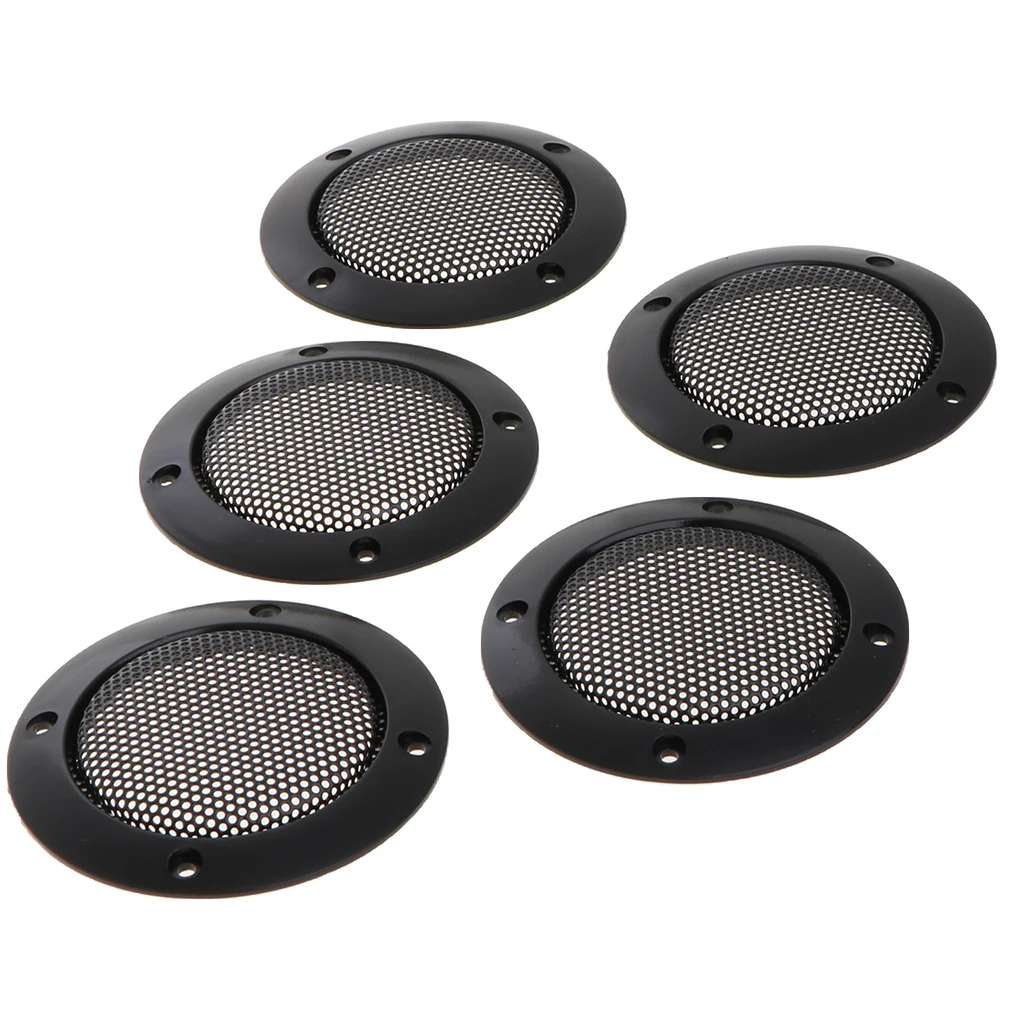 5 Pack 5 Inch Car Audio Speaker Metal Black Grill Cover Guard Protector Grille Universal