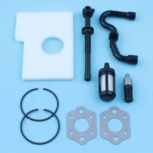 

Fuel Oil Air Filter Line Hose Tube Carb Gasket Kit For Stihl MS180 018 MS170 017 MS 180 Chainsaw 1130 124 0800 Piston Ring 38mm