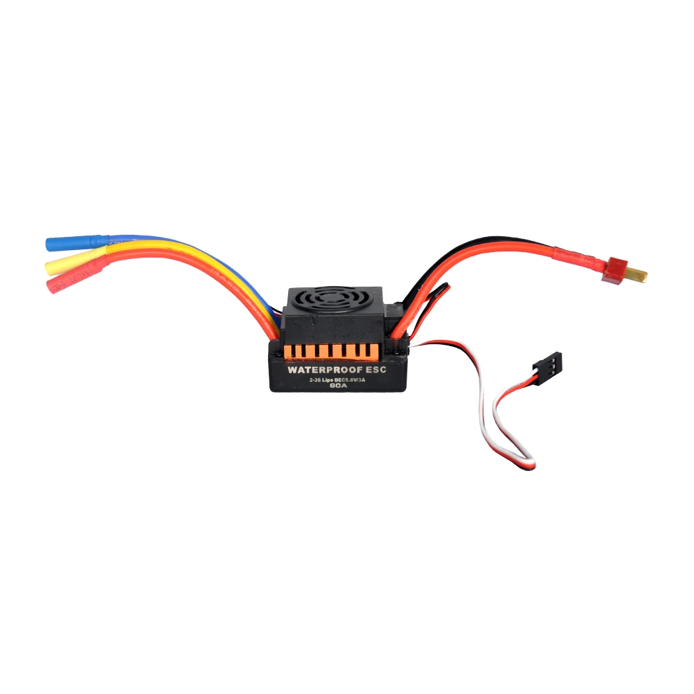 1 шт. 60A ESC бесщеточный электрический регулятор скорости для RC 1:10 Car Truck (оранжевый) |