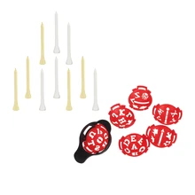 6 в 1 мяч для гольфа маркер ящик линия Лайнер и 10 шт. футболки Бамбук тренировочные принадлежности Клубные аксессуары