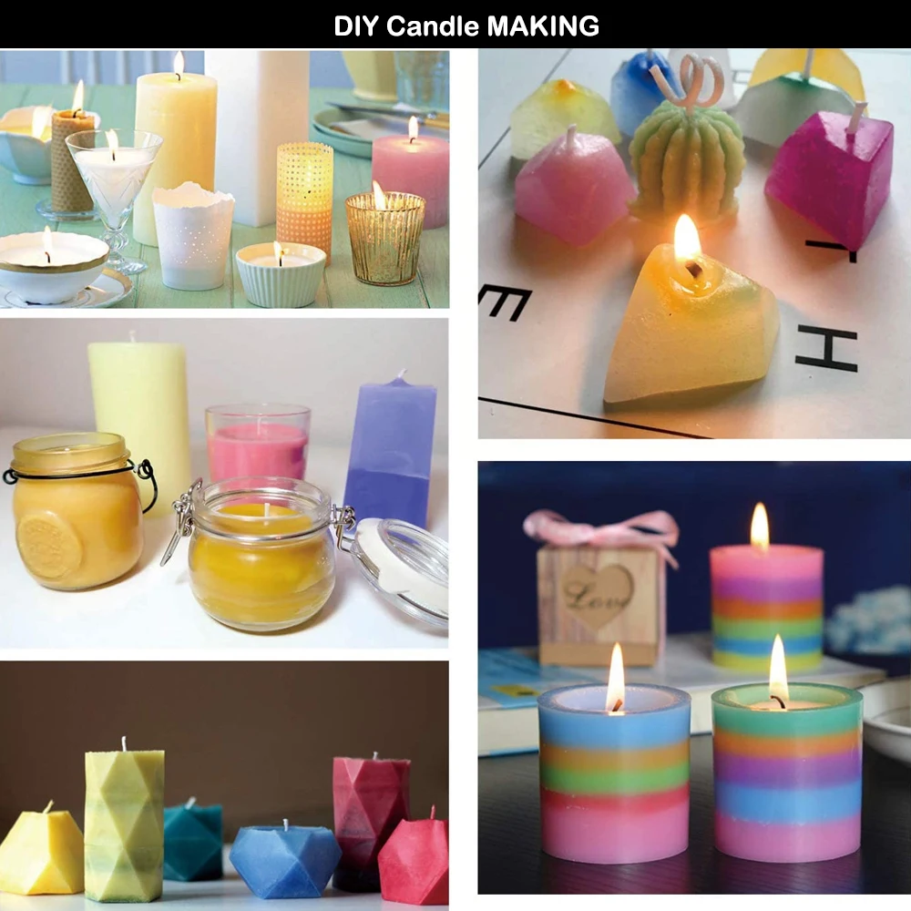 Scented Candle Making Wax - Solid Dye Paints Mold Candle Making Supplies  10g Set