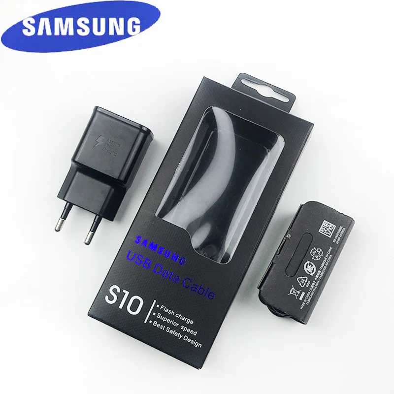 Зарядное устройство Samsung S10 15 Вт оригинальный адаптер питания для зарядки в ЕС и