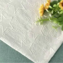 Хлопковая ткань белая звезда вышивка кружевная лента 140 см ручной работы DIY Одежда платье Домашний текстильные аксессуары