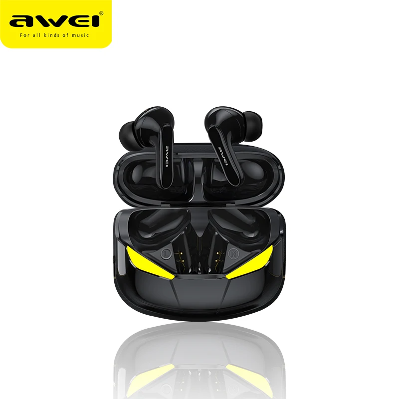AWEI – écouteurs de jeu TWS T35, mains libres, HiFi, faible latence, son basse profonde, stéréo, sans fil, avec Microphone
