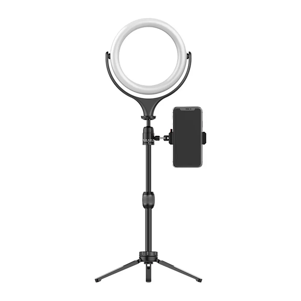 

LED Selfie Ring Light Photo Studio Light 20CM Dimmable Adjustable Lamp With Table Tripod for Makeup Live Steam Instagram Youtube