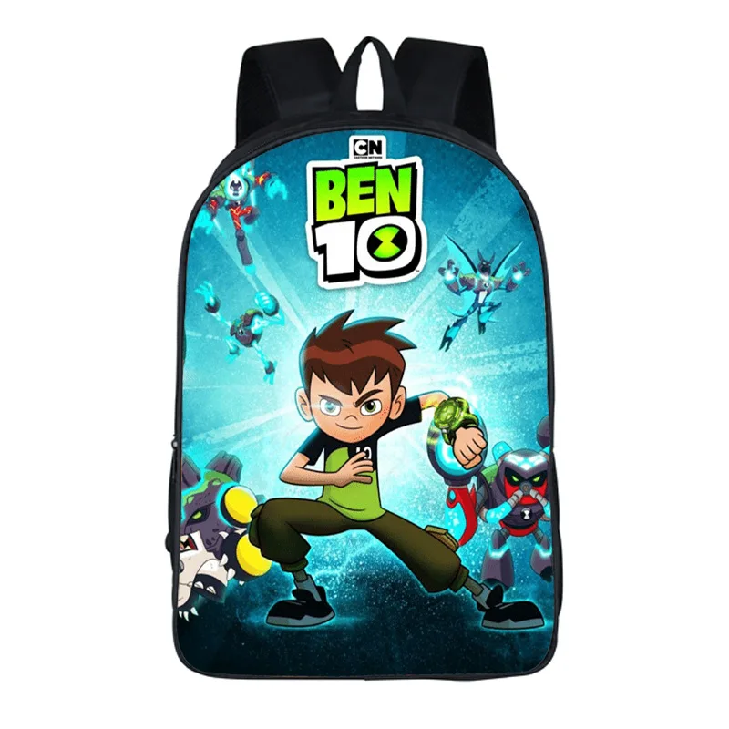 same as picture Ben 10, школьный рюкзак для подростков, 16 дюймов, для мальчиков, мультипликационный рюкзак, Детские рюкзаки, научная фантастика, Mochila, сумка для книг - Цвет: same as picture
