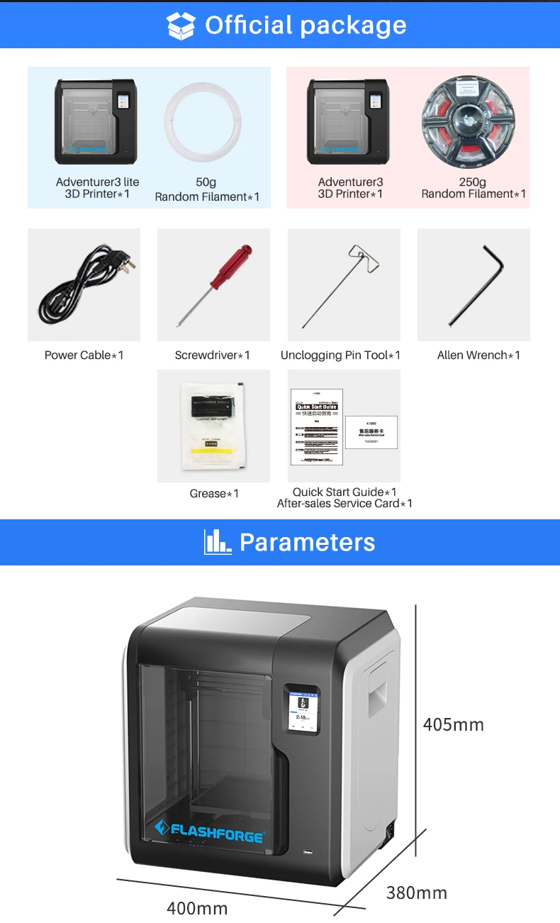 Flashforge Adventurer 3/Adventurer 3 Lite 3d принтер автоматическое выравнивание облачной печати с камерой 3D Drucker