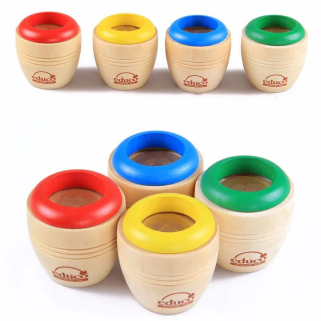 Kids Montessori Educational Wooden Kaleidoscopes Toy Interesting Colorful World Educational Science Toys Gifts for Children 1