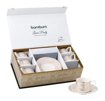 

Prestige Set of 6 Coffee Cups | 6 Different Design | Home - Kitchen | Made in Turkey | Free shipping
