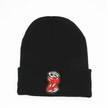 

Cotton Drink bottle embroidery Thicken knitted hat winter warm hat Skullies cap beanie hat for kid men and women 23