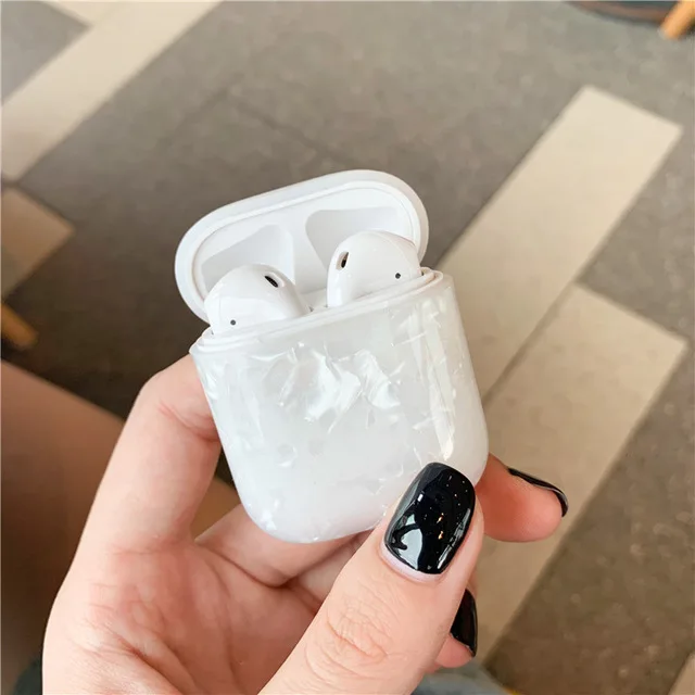 Модный чехол с мраморной текстурой для Apple AirPods, защитный чехол для Airpods, зарядная коробка, Bluetooth наушники чехол - Цвет: 2