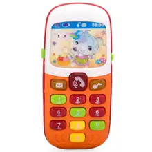 Классическая нежная пластиковая игрушка для мобильного телефона практичная текстура прочная электронная музыкальная светящаяся игрушка для малышей