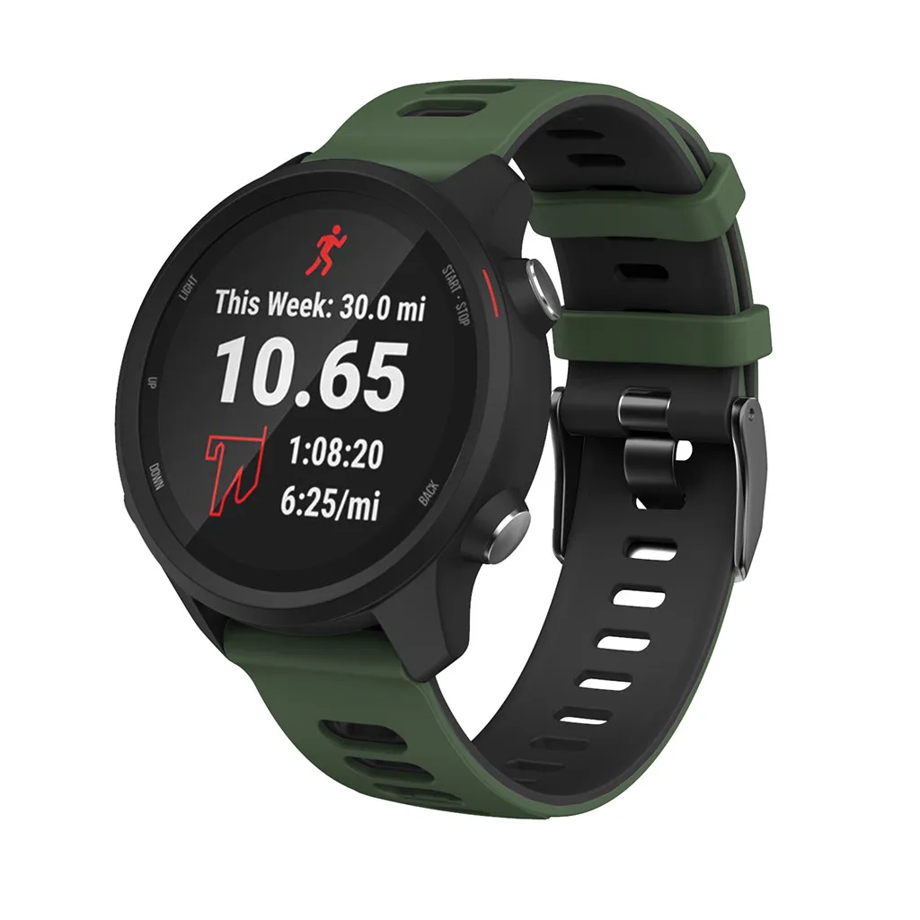 Силиконовый ремешок на запястье для Garmin Forerunner 245/245M Смарт-часы заменяют Мужские t-часы, женские и мужские двухцветные спортивные часы 19Sep
