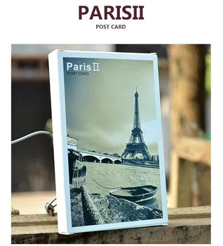 

Landscape Of Paris Eiffel Tower And Seine River 30pcs Delicate Classical Retro Landscape Postcard Gift With Extra-thick Texture