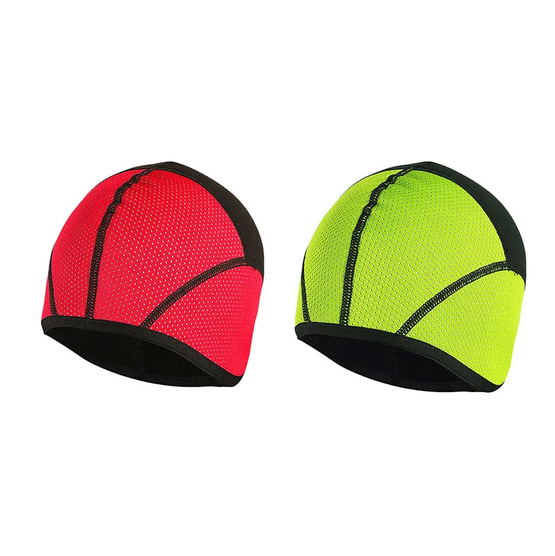ARSUXEO зимние теплые флисовые велосипедные шапки, ветрозащитные водонепроницаемые шапки для горного велосипеда, теплые спортивные шапки для велосипеда, лыжного спорта, мужские и женские шапки PT02 - Color: red green 2 pieces