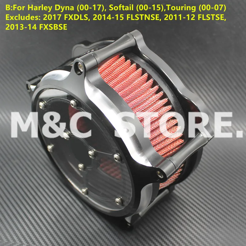 Чистота воздушный фильтр очиститель для Harley Sportster XL Touring Road King Ultra Softail Heritage Dyna Fat Bob 91-14 15 16 17 - Цвет: B model