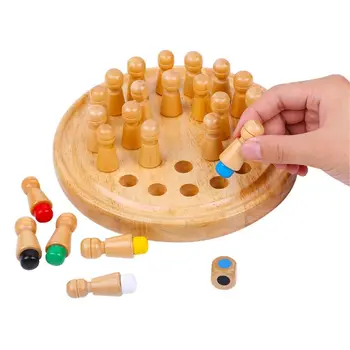

1set Kids Wooden Memory Match Stick Chess Children Early Education Brain Toys Family Party Board Game