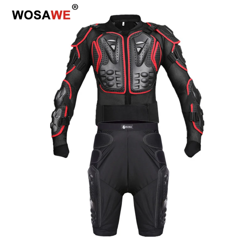 

WOSAWE Motorcycle Armor Jacket Motocross Dirt Bike Hip Protection Shorts Impact Chest Spine Back Shoulder Protector Guards Adult