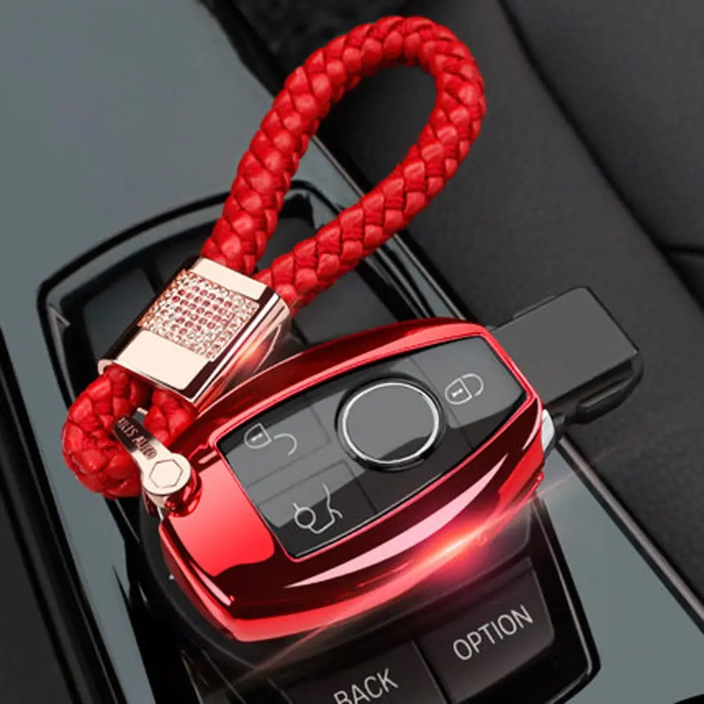 Автомобильный чехол для ключей, защитный брелок для Mercedes benz A180 A200 A260 W203 w204 W205 W210 W211 - Название цвета: Option 7