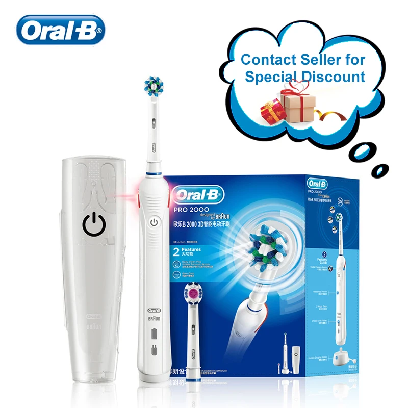 Vrijwel Bezem maniac Oral B Electric Toothbrush Rotation Clean Teeth With Pressure Sensor  Inductive Rechargeable Electric Tooth Brush - Electric Toothbrush -  AliExpress
