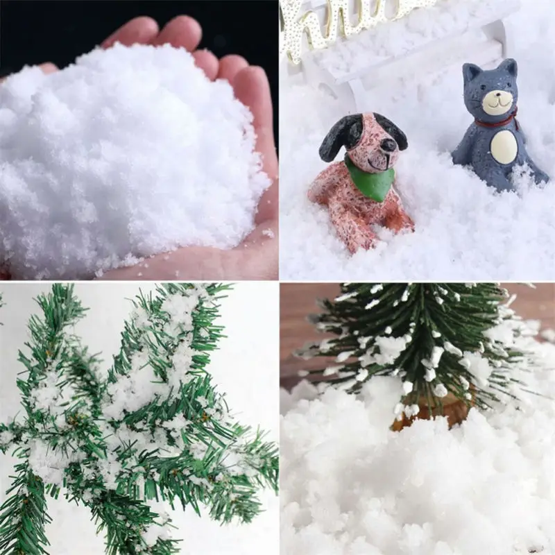 Magic Snow Fake Snow Absorbent Resin Artificial Snowflakes Stage School Projects Props DIY Fun Interesting Winter Wedding Decor